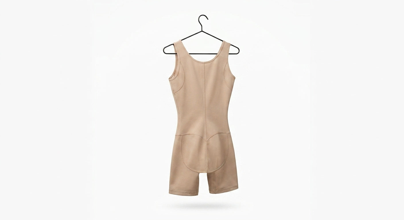 Post Surgical Open-Breast Full Body Compression Garment (Mid-Thigh Short)