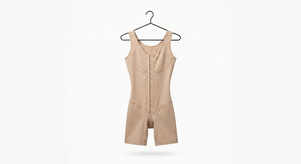 Post Surgical Open-Breast Full Body Compression Garment (Mid-Thigh Short)