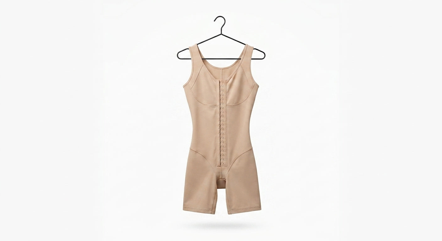 Post Surgical Open-Breast Full Body Compression Garment (Mid-Thigh Short)